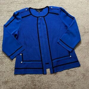 Ming Wang Women’s Blue Sweater Cardigan Size PM